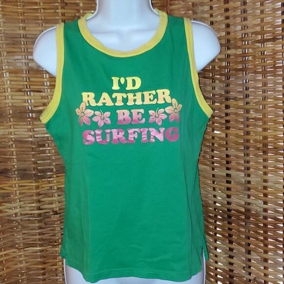 I'D RATHER BE SURFING Tank Top 15 - Picture 1 of 5